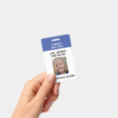 Badge Enseignant ou étudiant de l'école bleue (À main)