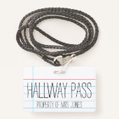 Badge Enseignant - Passe du couloir (Devant avec lanière)