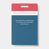 Badge Enseignant Personnel Éducateur Scolaire (Arrière)