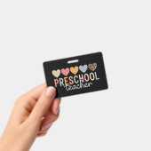 Badge Enseignant Préscolaire Retour à l'école  (Manuel / portable)