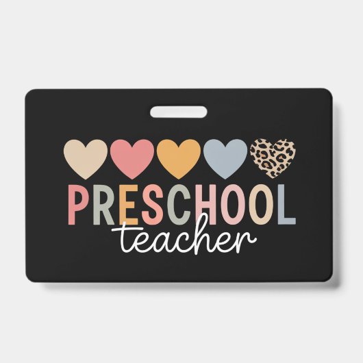 Badge Enseignant Préscolaire Retour à l'école  (Avant)