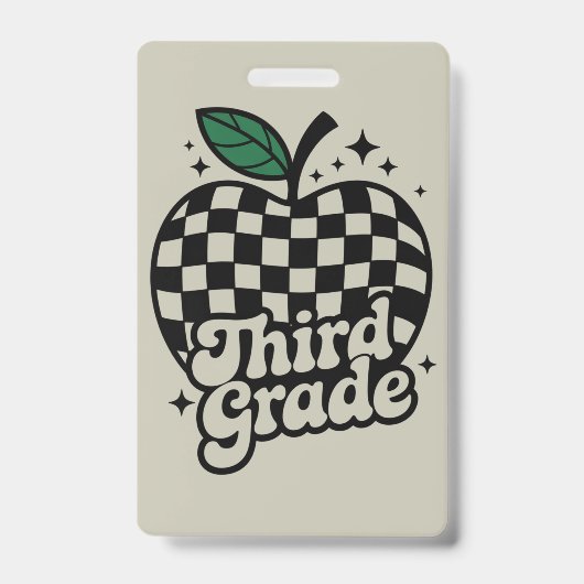 Badge Enseignant Troisième Année 3ème Retour à l'école (Avant)