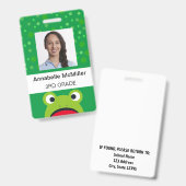 Badge Enseignant vert de grenouille (Avant & arrière)