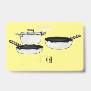 Badge Ensembles d'ustensiles de cuisine illustration de