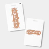 Badge entièrement chargé (Avant & arrière)