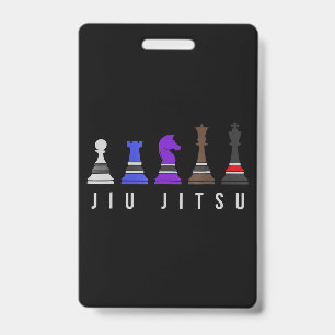 Badge entraînement jiu jitsu échiquier, cadeau bjj avec