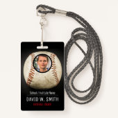 Badge Entraîneur de baseball (Devant avec lanière)