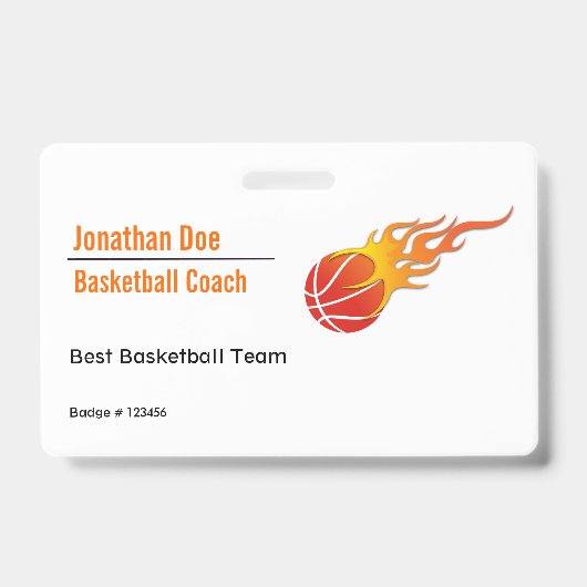 Badge Entraîneur de basket (Avant)