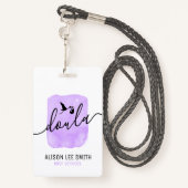 Badge Entraîneur de naissance de Doula (Derrière avec lanière)