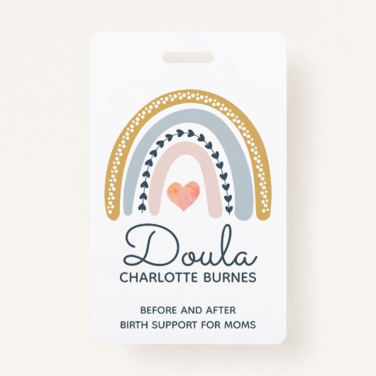 Badge Entraîneur de naissance Doula Midwoman Aquarelle A (Devant)