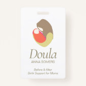 Badge Entraîneur de naissance Doula sage-femme mère et b (Dos)