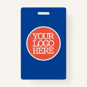 Badge Entreprise Ajouter Logo Modern Orange Blue Company (Dos)