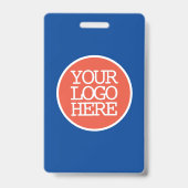 Badge Entreprise Ajouter un logo Moderne Orange Bleu Soc (Arrière)