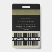 Badge Entreprise Classy Gold ID employé Logo Nom Photo (Back)