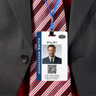 Badge Entreprise de photo d'identité Sécurité ID Code QR