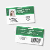 Badge Entreprise de Photo ID, Code-Barres et Logo Person (Avant & arrière)