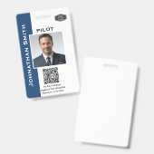 Badge Entreprise de photo ID Code QR de sécurité ID pilo (Avant & arrière)