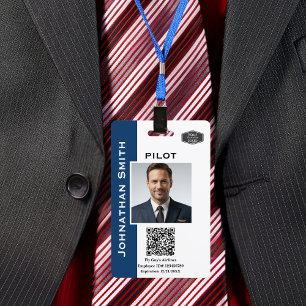Badge Entreprise de photo ID Code QR de sécurité ID pilo