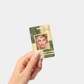 Badge Entreprise de photo léopard vert émeraude (Manuel / portable)