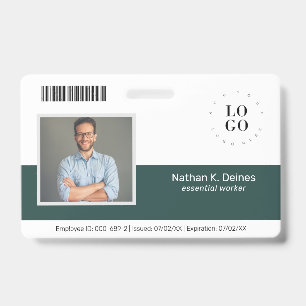 Badge Entreprise de sécurité de carte d'identité de phot