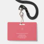 Badge Entreprise de sécurité de carte d'identité de phot (Arrière avec lanière)