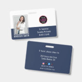 Badge Entreprise de sécurité de carte d'identité d'emplo (Avant & arrière)