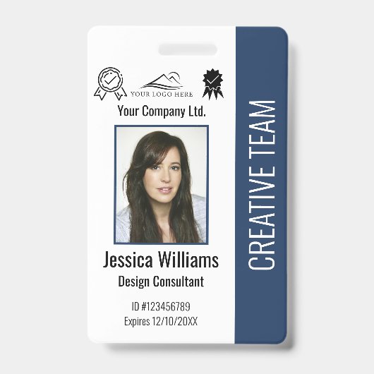 Badge Entreprise de sécurité pour cartes d'identité prof (Avant)