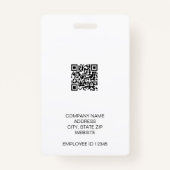 Badge Entreprise d'ID photo employé (Dos)