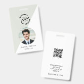 Badge Entreprise d'ID photo employé (Avant & arrière)