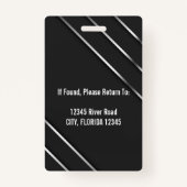 Badge Entreprise Employé Titre Nom Nom de la photo (Dos)