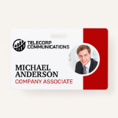 Badge Entreprise | Homme d'affaires en costume | Code ba (Devant)