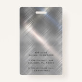 Badge Entreprise métallurgique broyée (Dos)