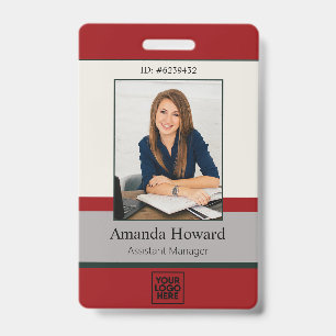 Badge Entreprise moderne de carte d'identité professionn