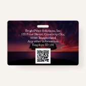 Badge Entreprise personnalisée de marque (Dos)