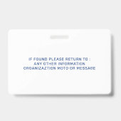 Badge Entreprise personnalisée Entreprise Animaux de com (Back)