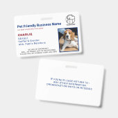 Badge Entreprise personnalisée Entreprise Animaux de com (Front & Back)