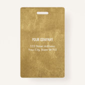 Badge Entreprise Personnalisée Nom de l'employé Photo Go (Dos)