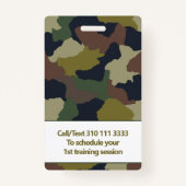 Badge Entreprises de conditionnement physique | Logo Mon (Dos)