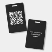 Badge Entrer l'URL et créer un code QR numérisable | Bla (Avant & arrière)