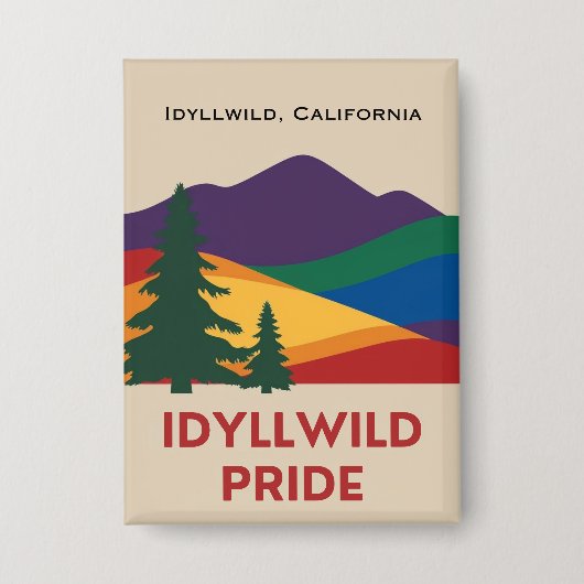 Badge Épingle du bouton de la fierté Idyllwild (Recto)