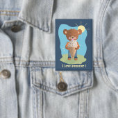 Badge Épinglette rectangulaire Ours mangeant de la glace (Insitu)