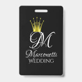 Badge Épouse de l'équipe VIP (Dos)