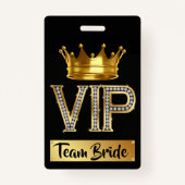 Badge Épouse de l'équipe VIP (Devant)