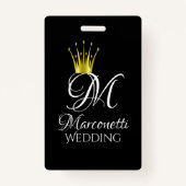 Badge Épouse de l'équipe VIP (Dos)