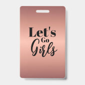 Badge Équipage Moderne en Or Rose "I Do" pour l'Enterrem (Arrière)