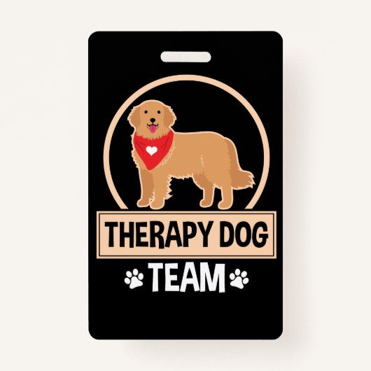 Badge Équipe de chien thérapeutique (Devant)