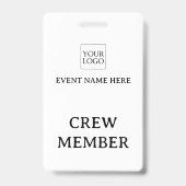 Badge Équipe de concert de conférence d'événement profes (Avant)