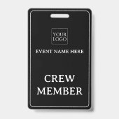 Badge Équipe de concert de conférence d'événement profes (Avant)
