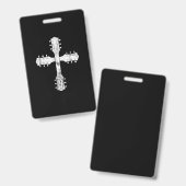 Badge équipe de culte chrétien guitare croix (Avant & arrière)