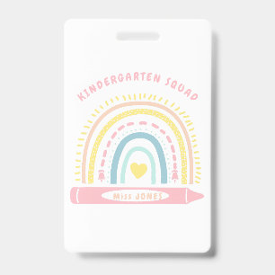 Badge Équipe de maternelle professeur de retour à l'écol
